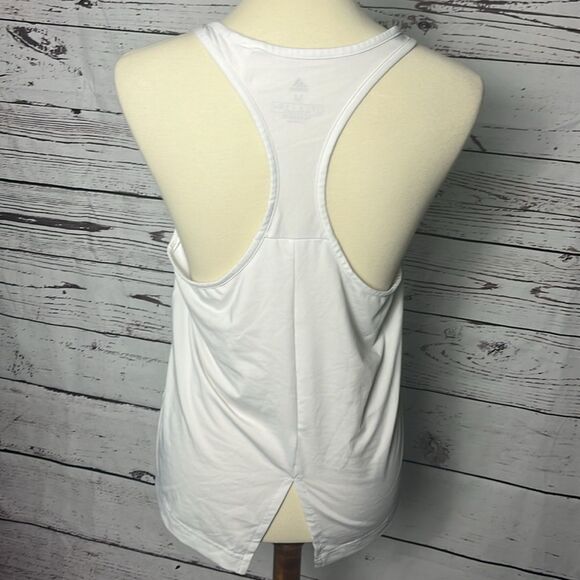 Adidas White Racerback Athletic Tank Top - Picture 4 of 6